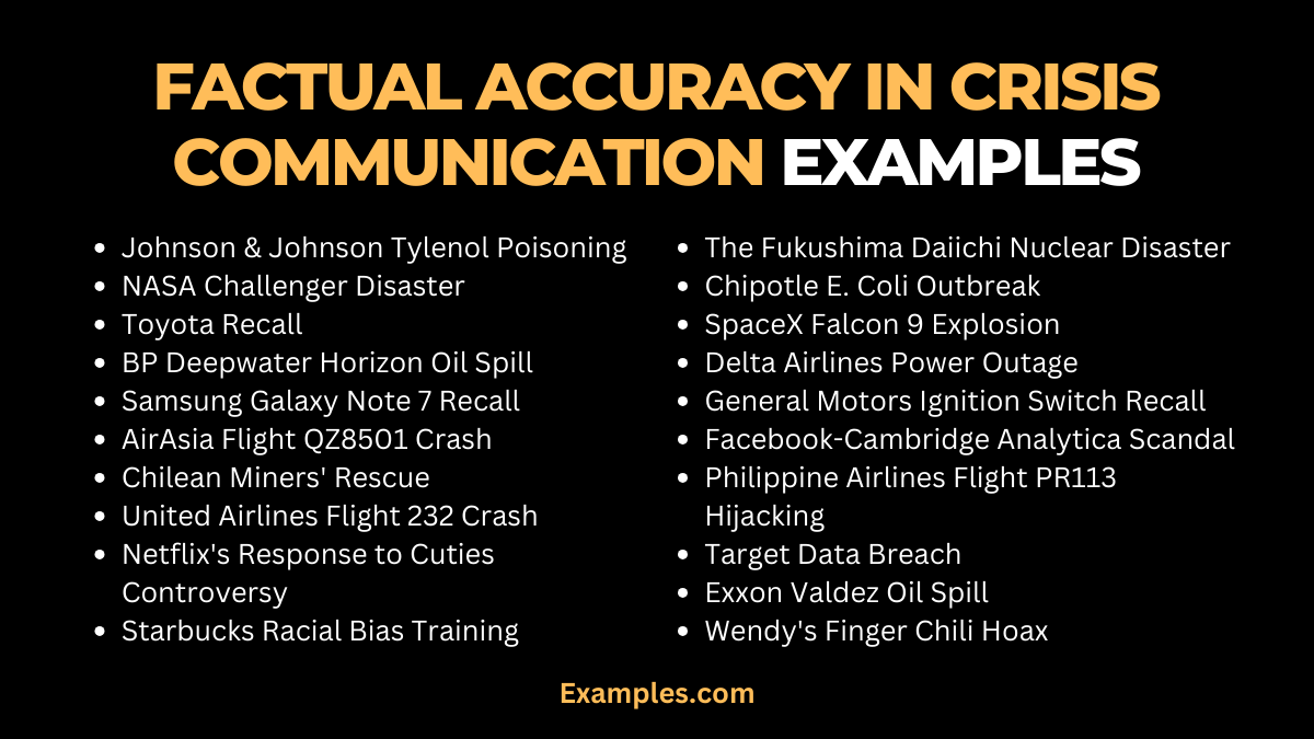 factual accuracy in crisis communication examples