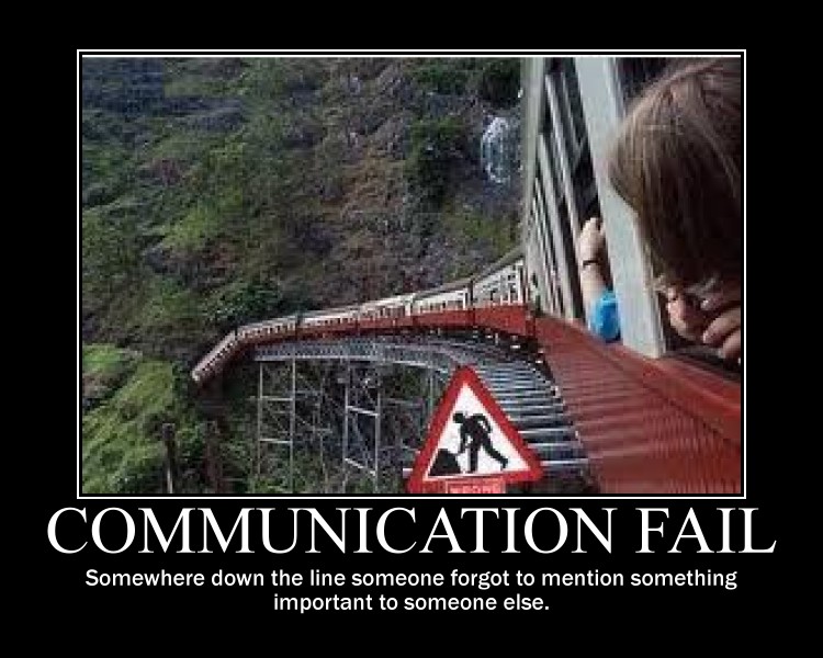 failure to communicate can lead to accident meme