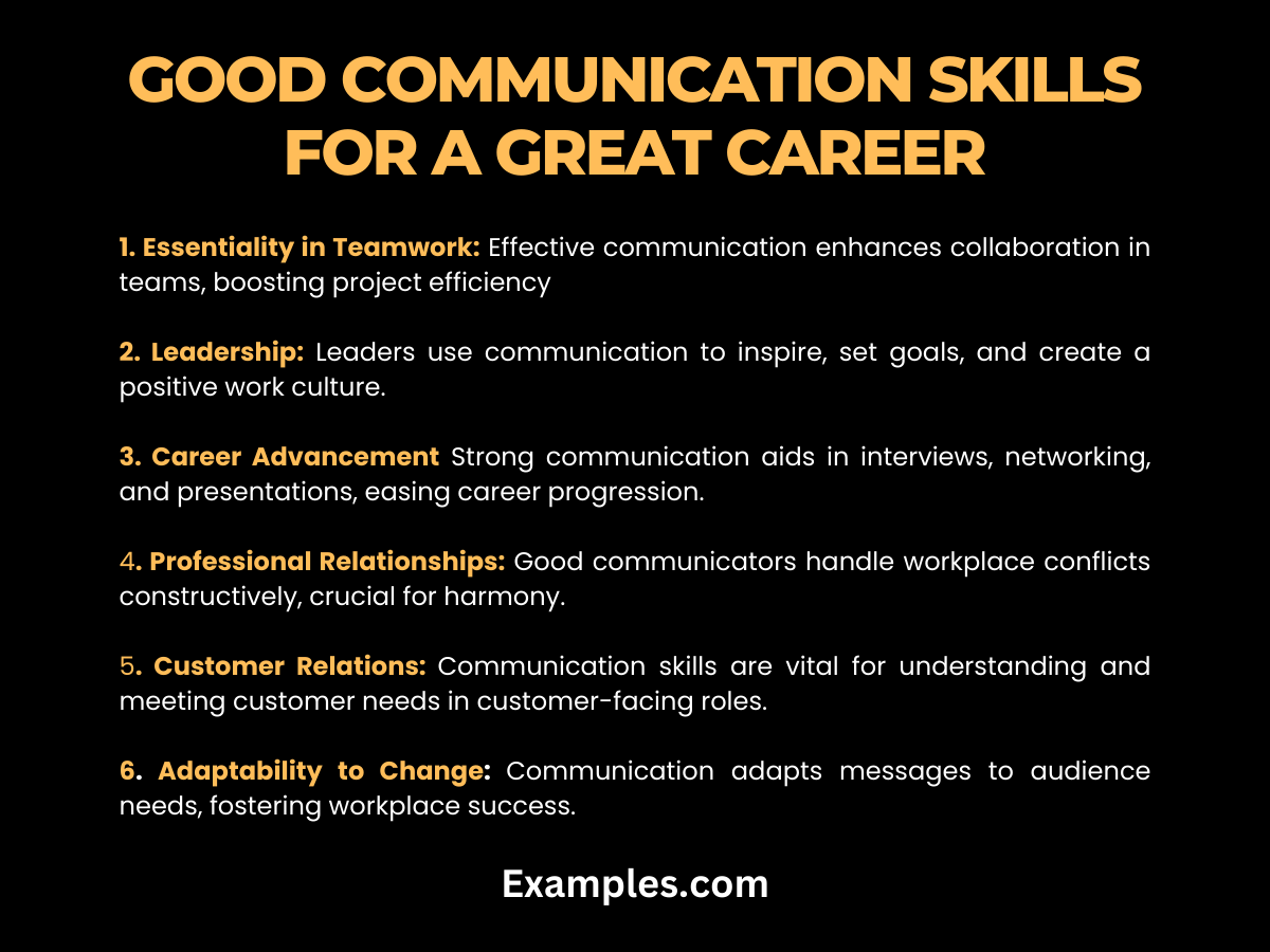 good communication skills for a great career