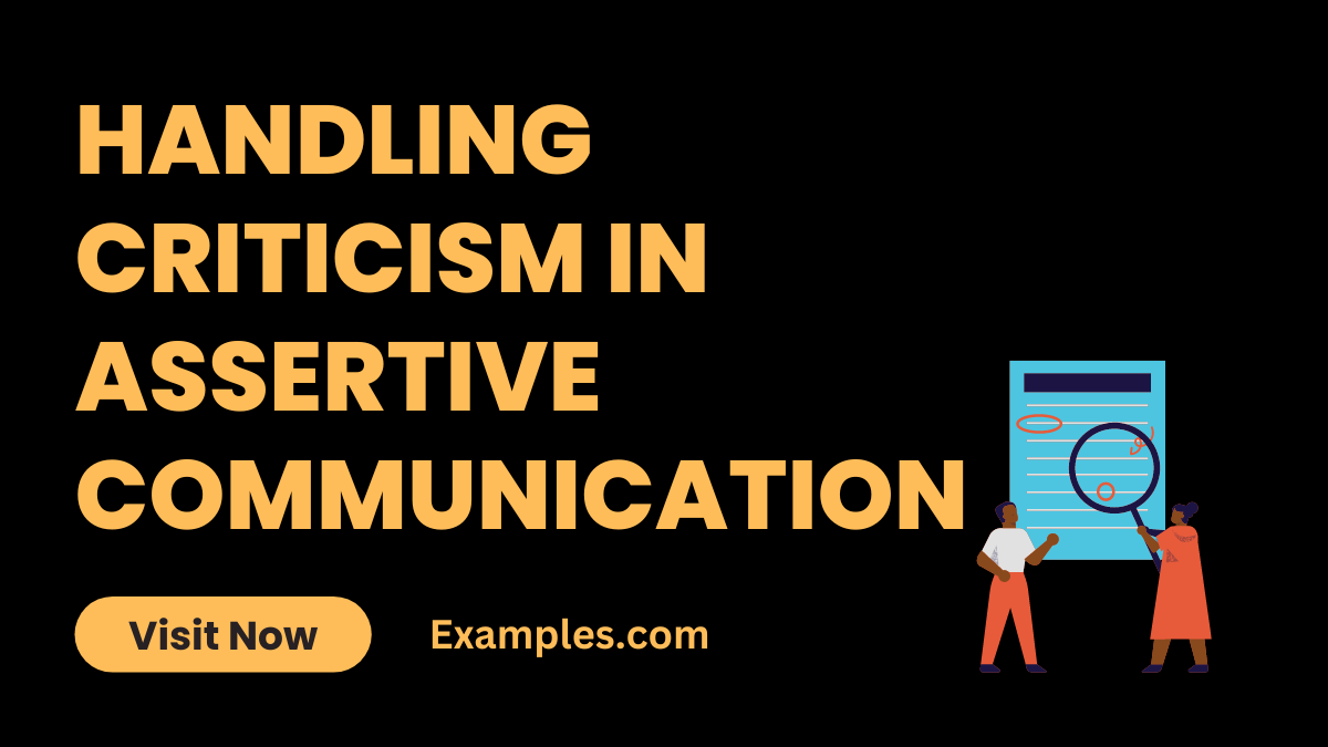 Handling Criticism in Assertive Communication