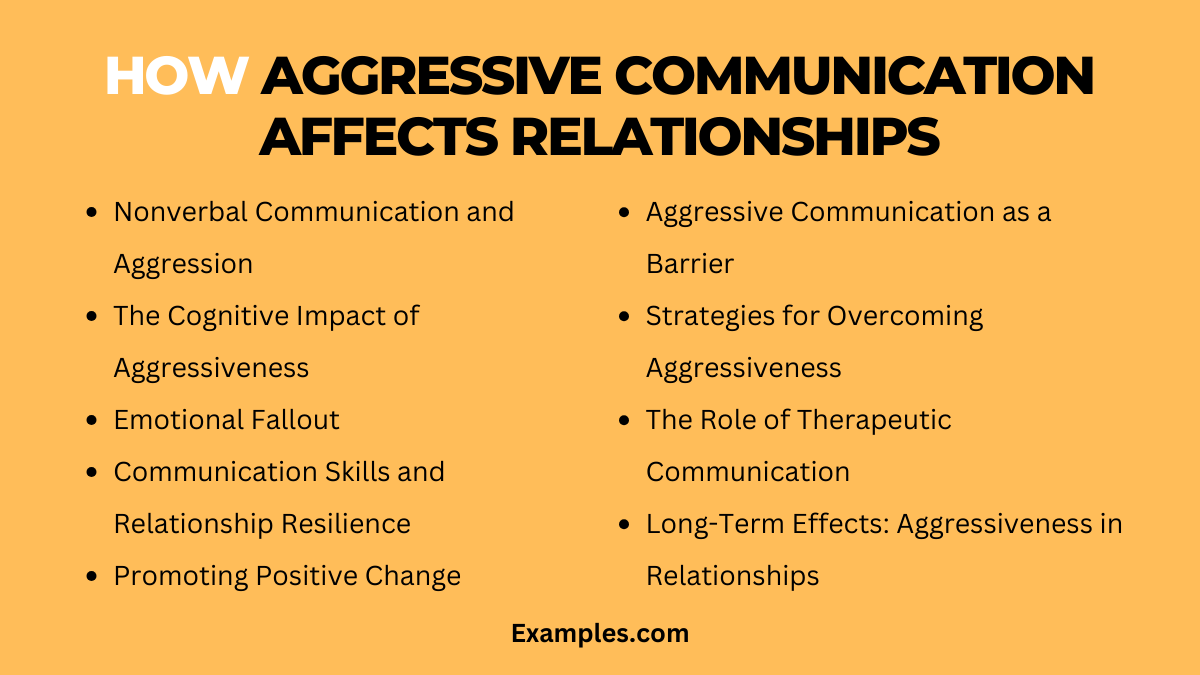how aggressive communication affects relationships
