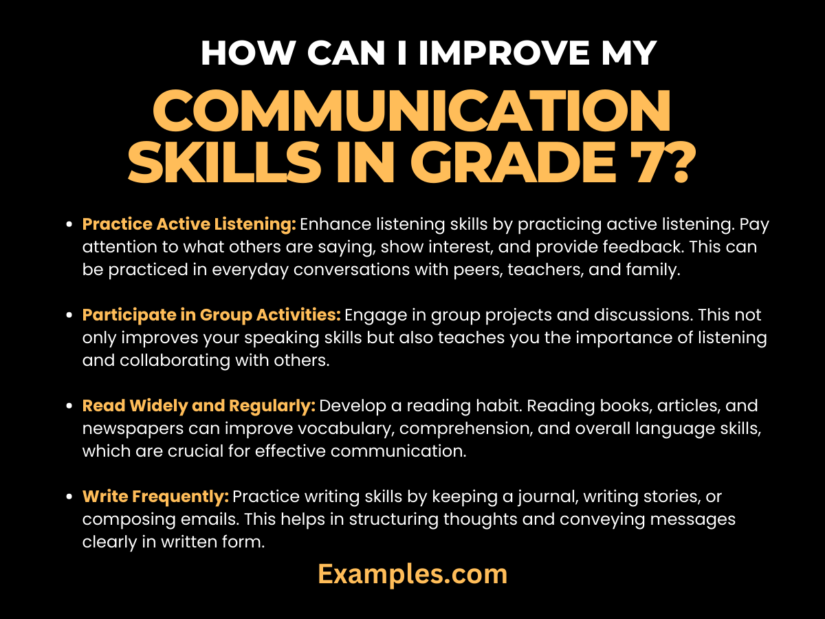 how can i improve my communication skills in grade 7