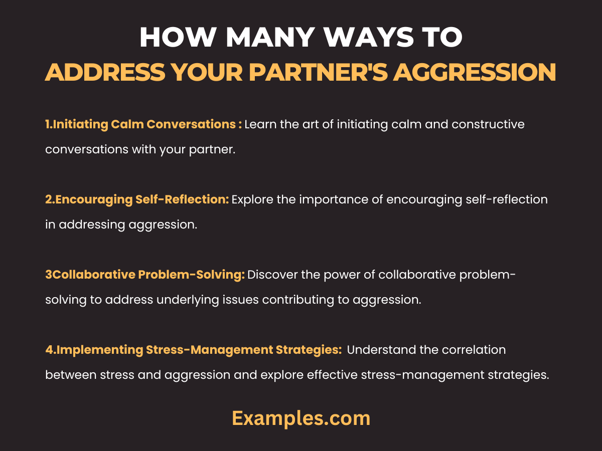 how many ways to address your partners aggression