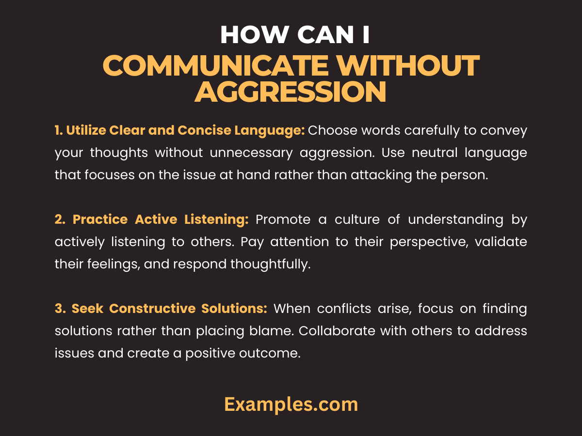 how to avoid aggressive communication