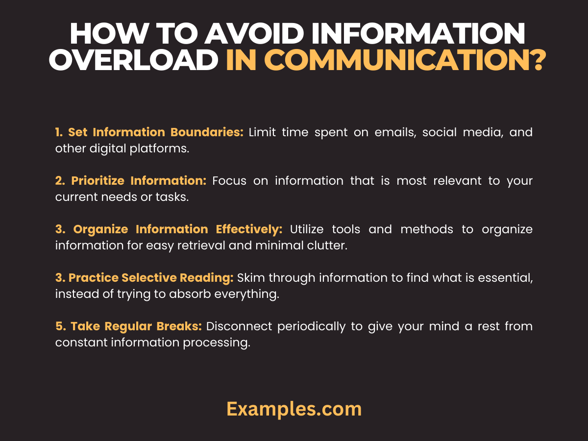 how to avoid information overload in communication