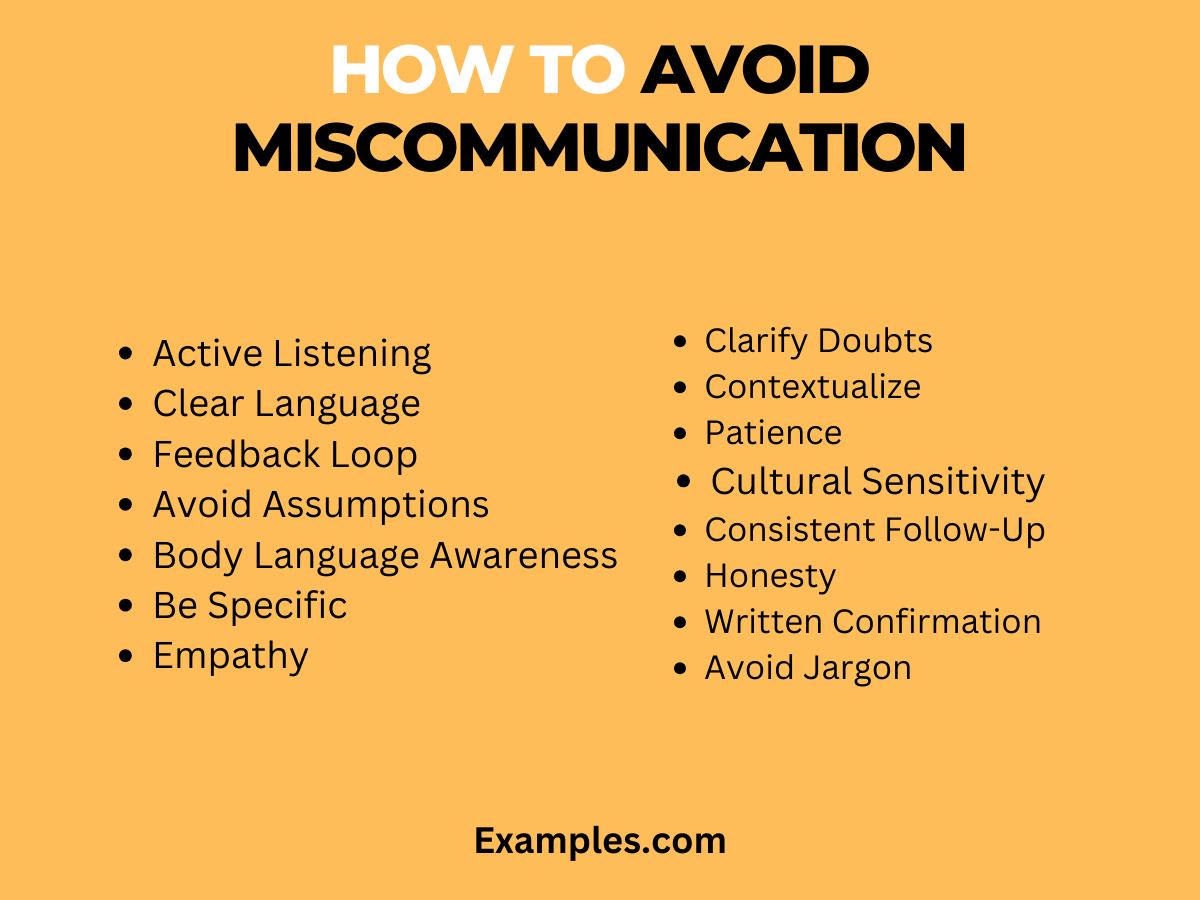 how to avoid miscommunication