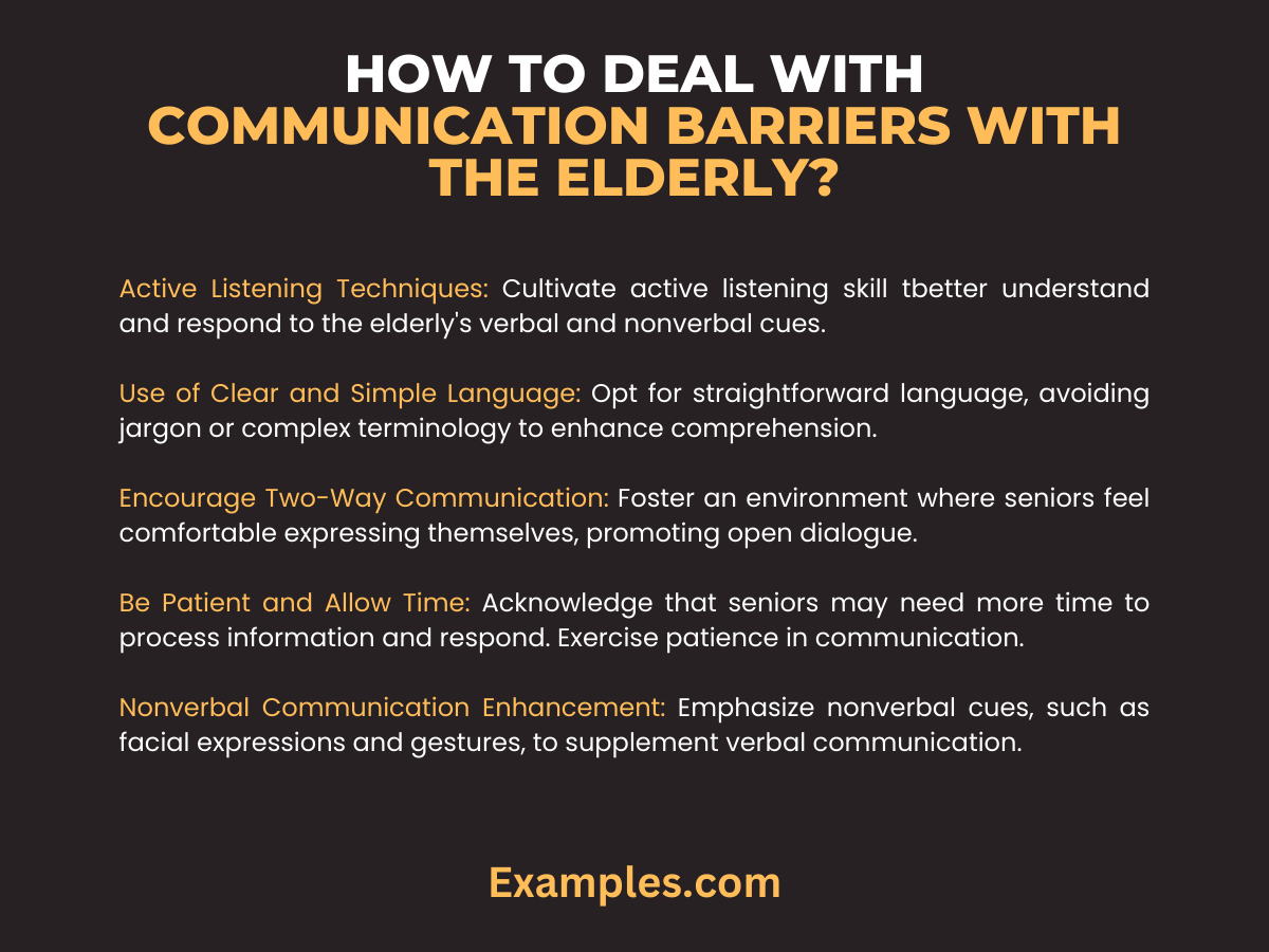 how to deal with communication barriers with the elderly
