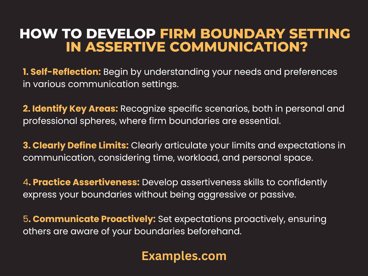 how to develop firm boundary setting in assertive communication
