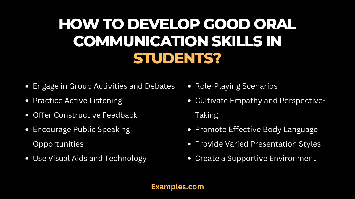 how to develop good oral communication skills in students 1