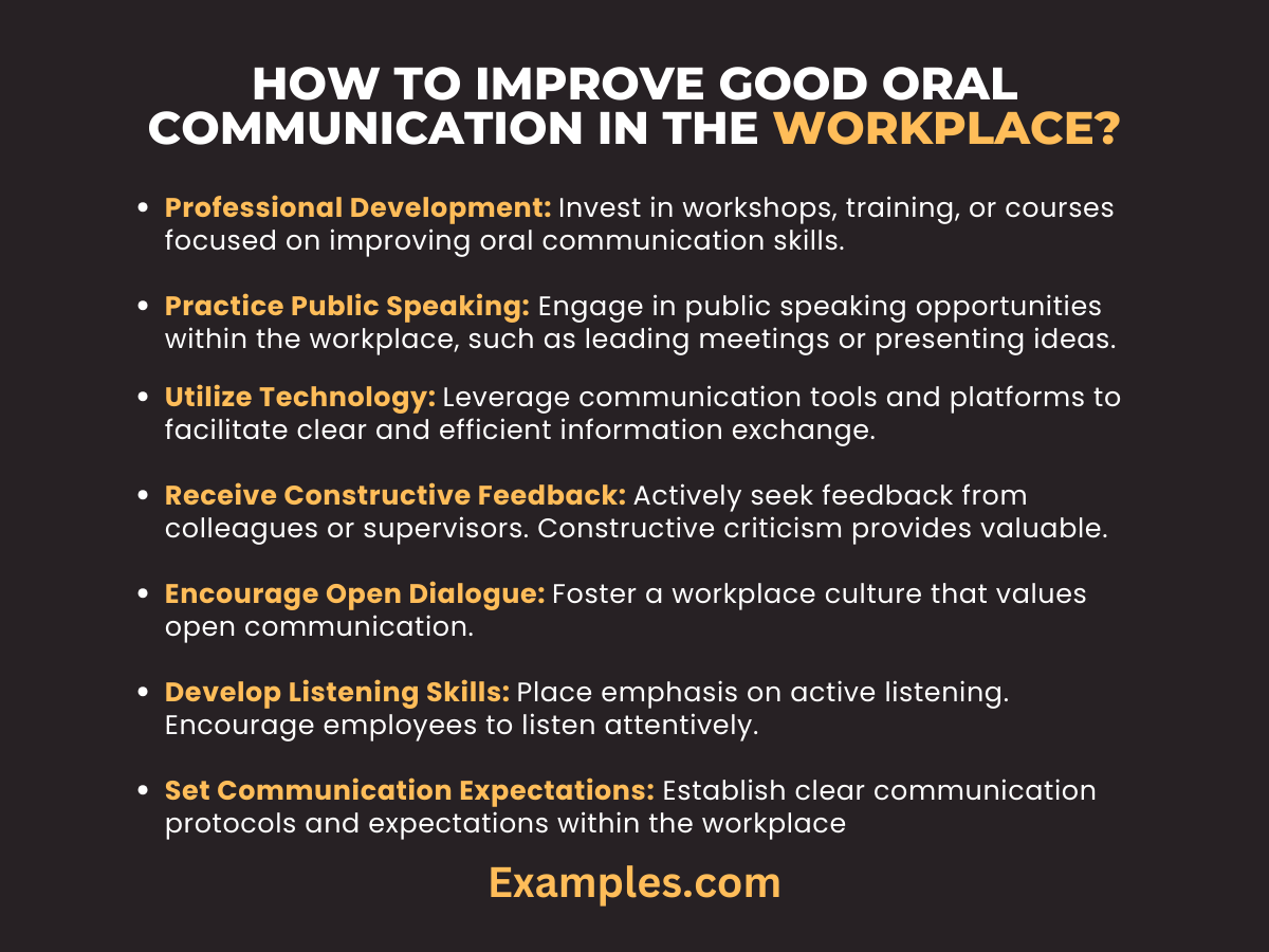 how to improve good oral communication in the workplace 1