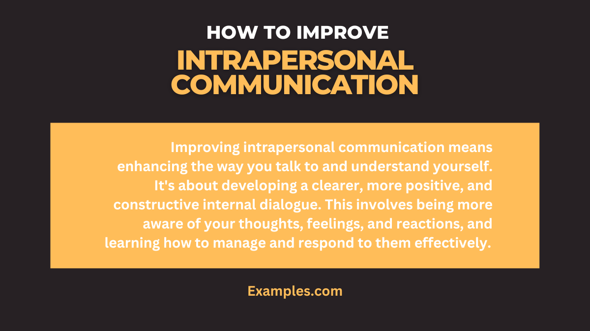 how to improve intrapersonal communication