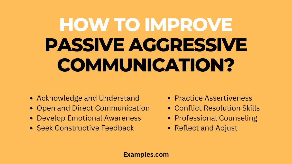 how to improve passive aggressive communication