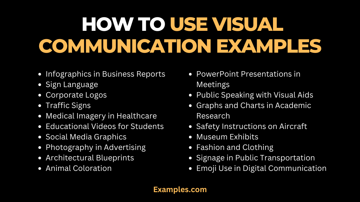 how to use visual communication examples