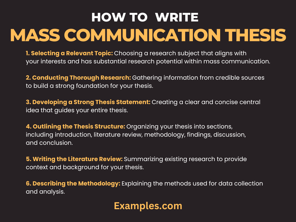 how to write mass communication thesis