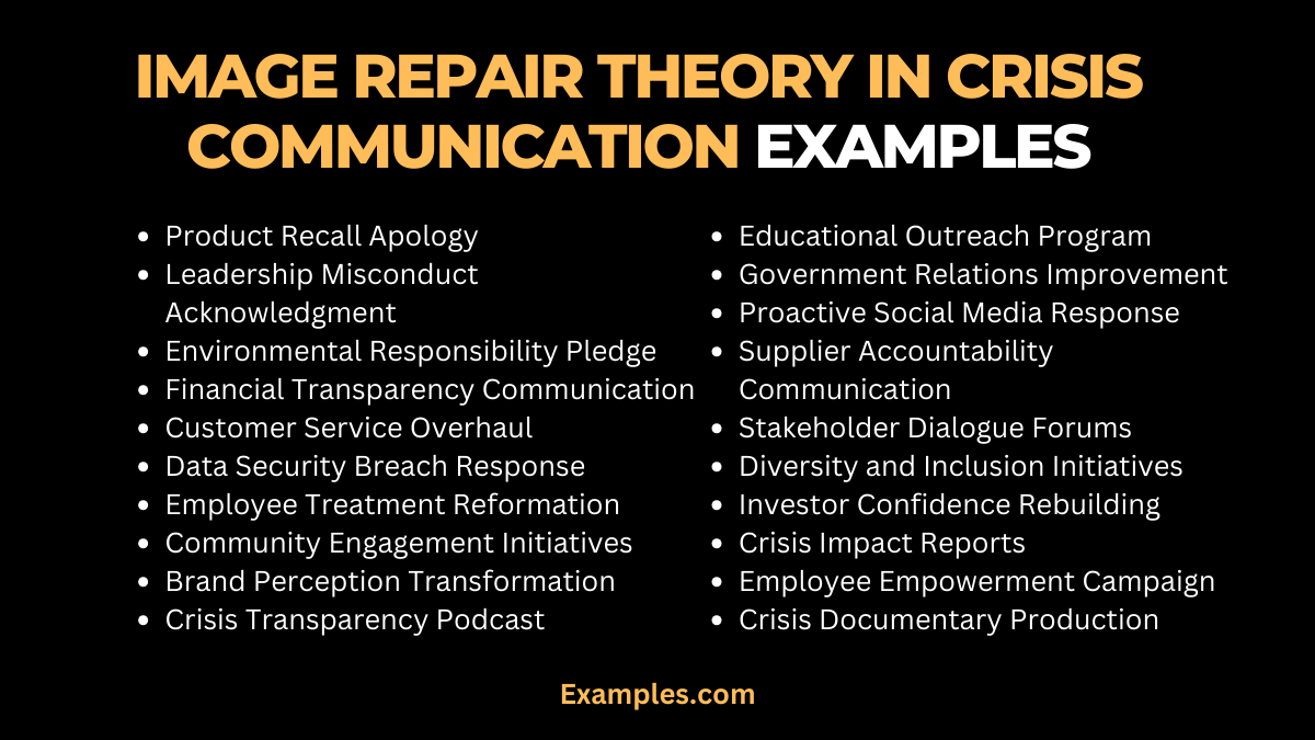 image repair theory in crisis communication examples