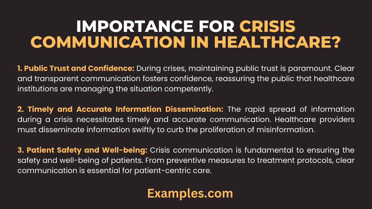 importance for crisis communication in healthcare
