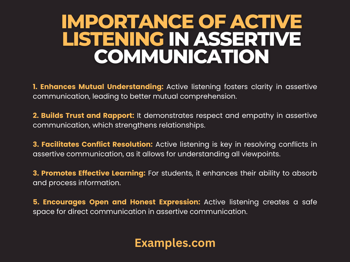 importance of active listening in assertive communication