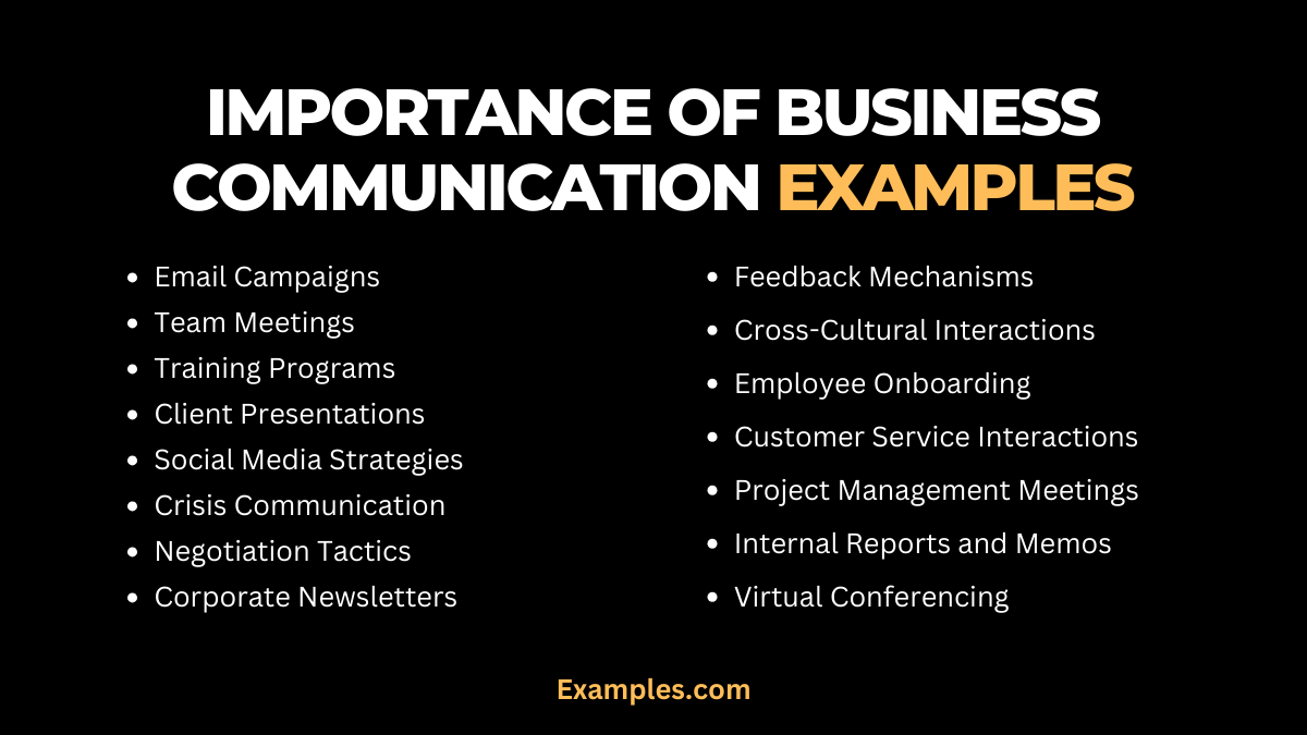 Importance of Business Communication Examples