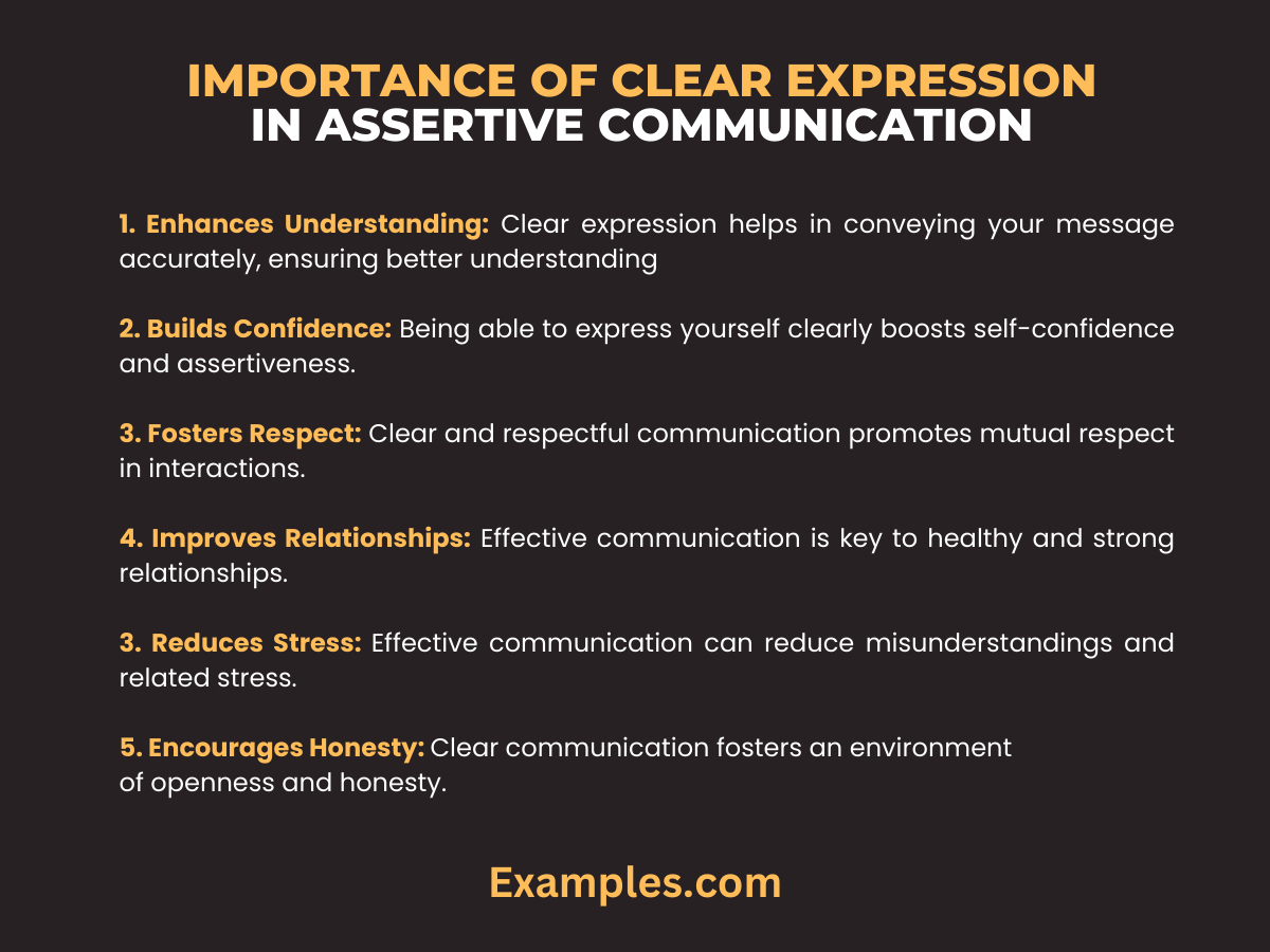 Clear Expression In Assertive Communication 19 Examples Tips