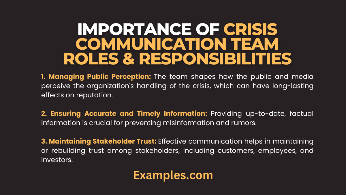 importance of crisis communication team roles responsibilities