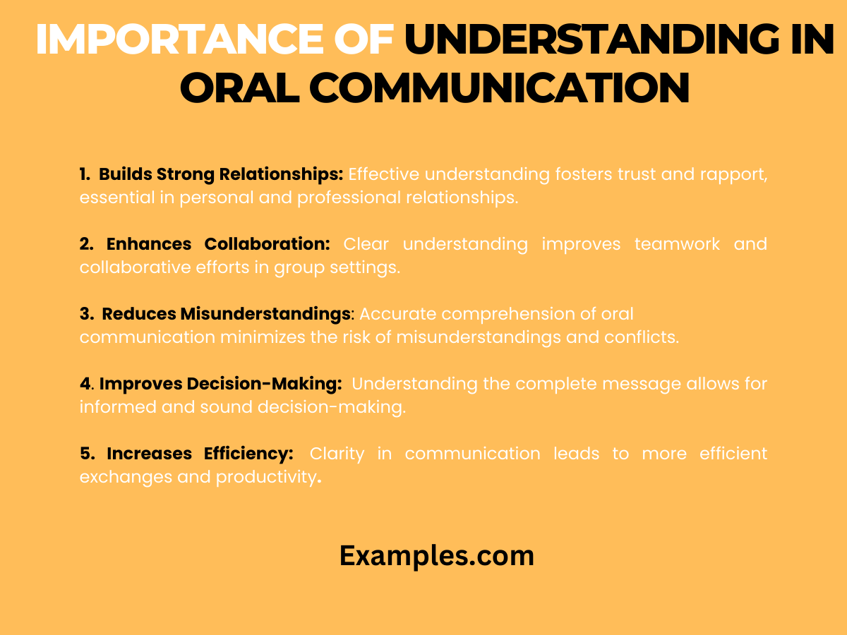 importance of understanding in oral communication