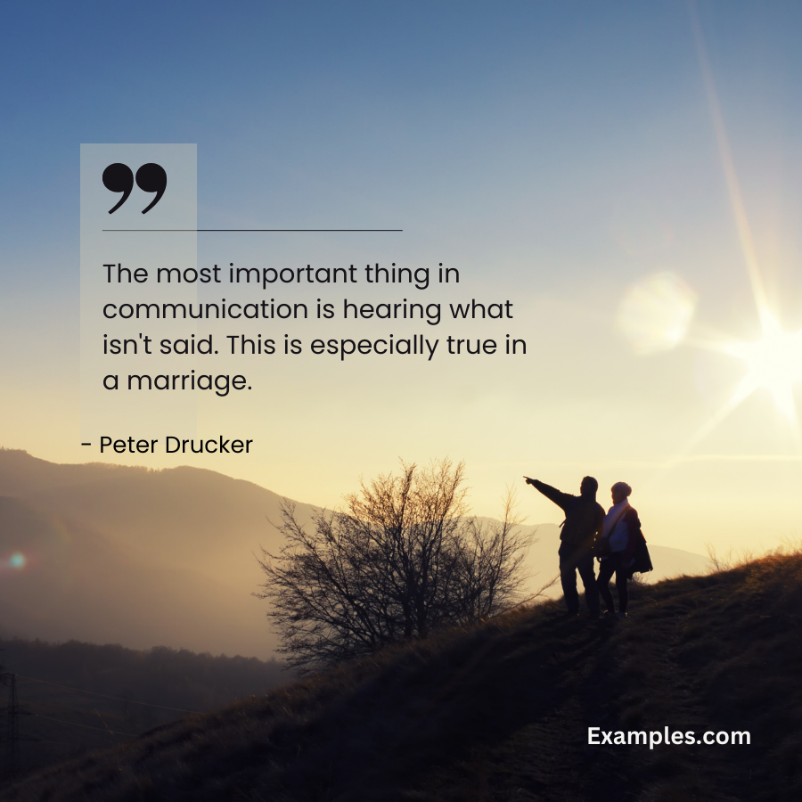 important communication in marriage quote by peter drucker