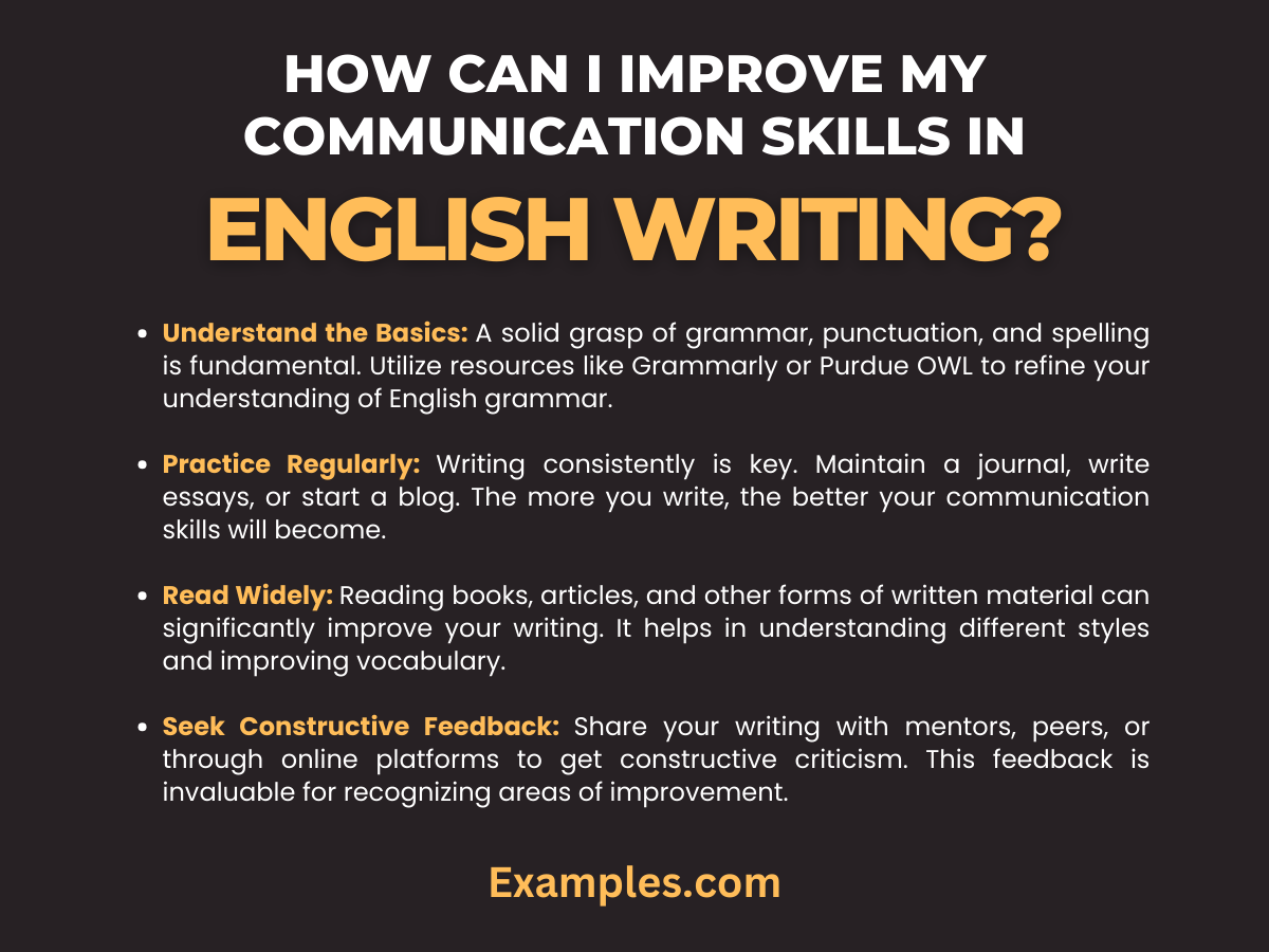 improve my communication skills in english writing