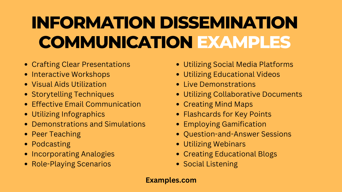 information dissemination communication skills