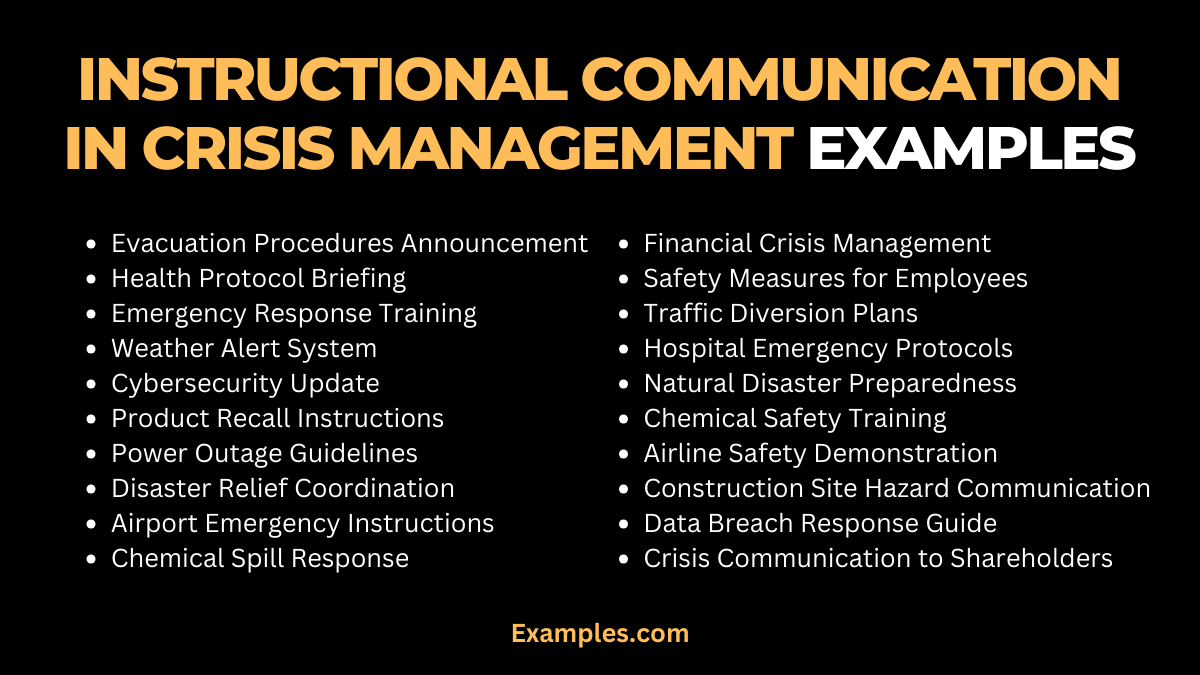instructional communication in crisis management examples