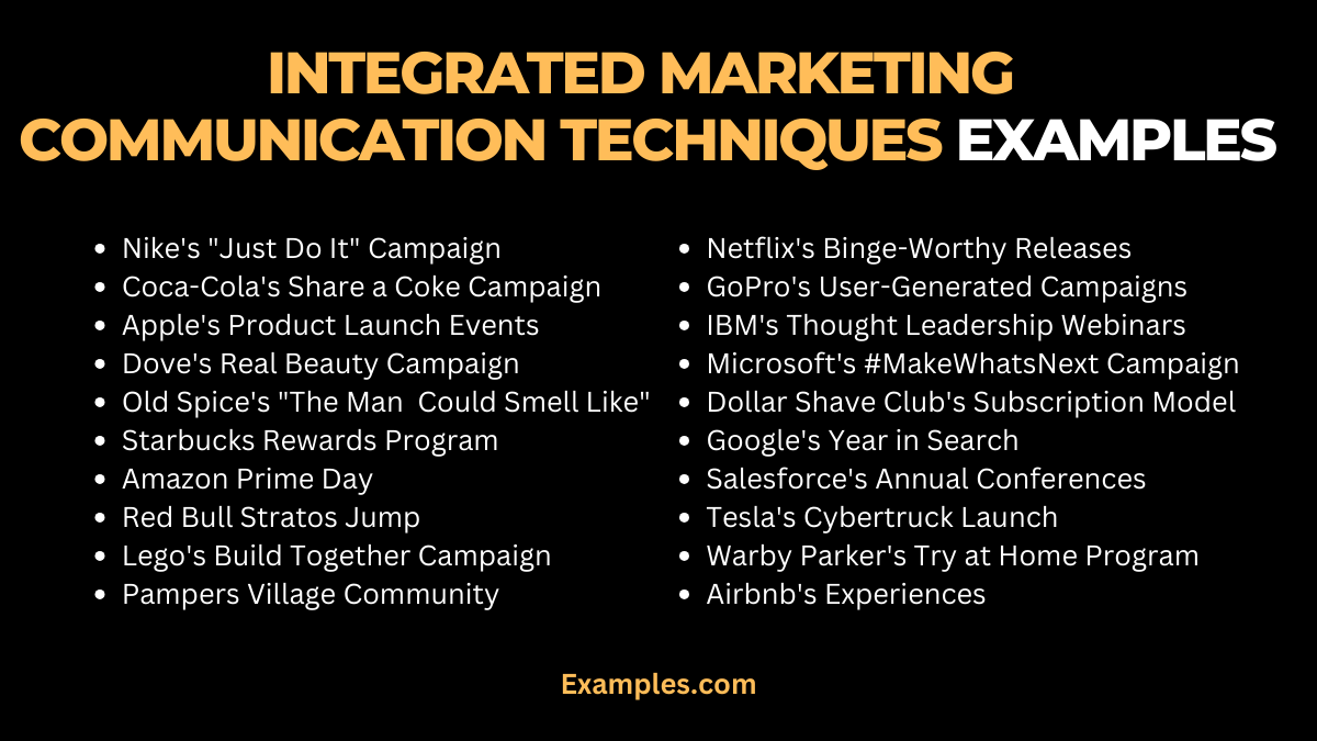 integrated marketing communication techniques examples