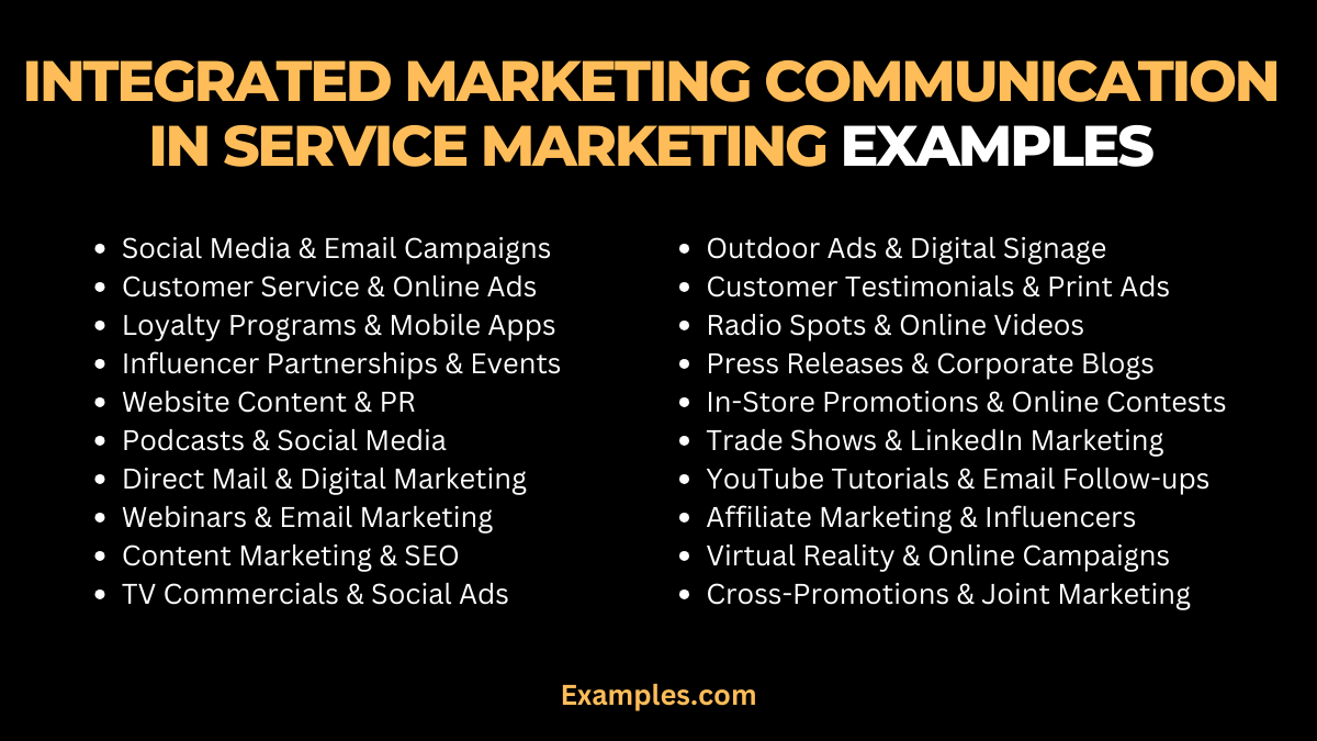 integrated marketing communication in service marketing examples