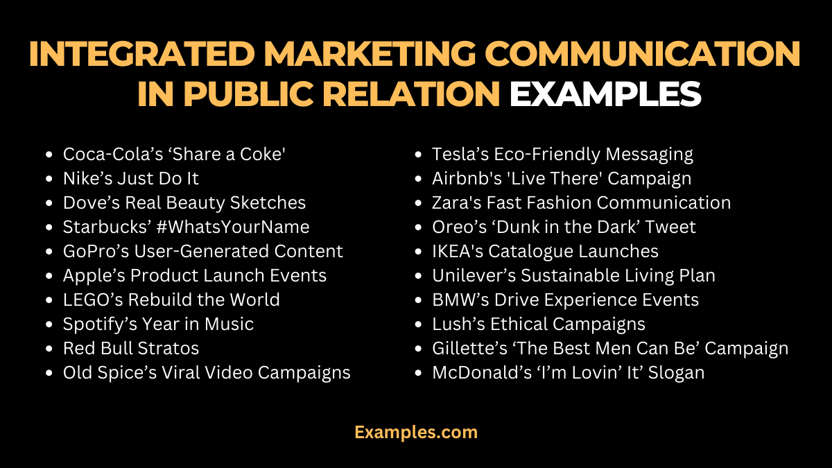 integrated marketing communication in public relation example