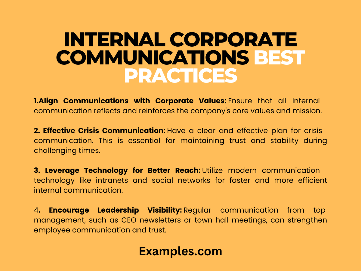 internal corporate communications best practices