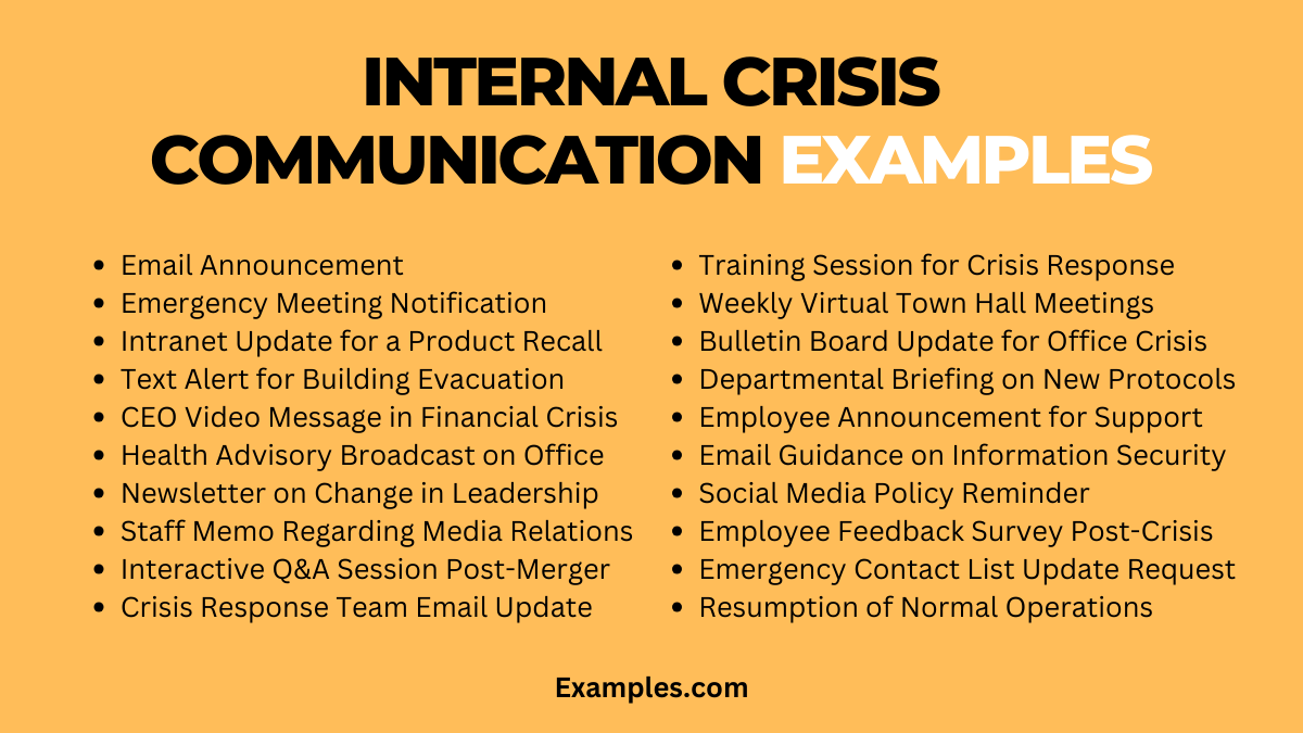 internal crisis communication examples