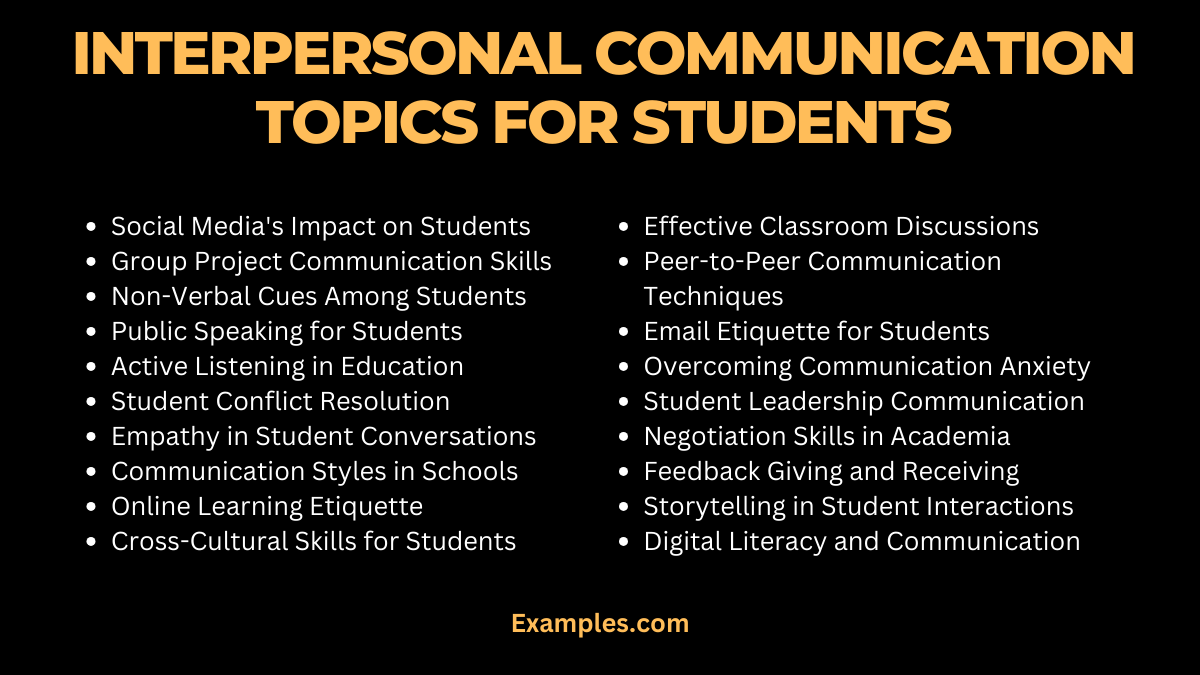 interpersonal communication topics for students