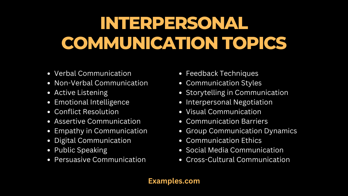interpersonal communication topics