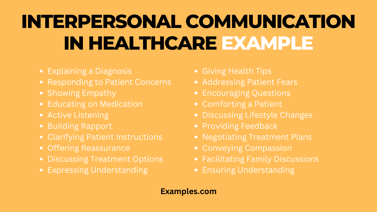 interpersonal communication in healthcare examples