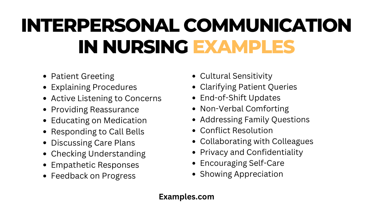interpersonal communication in nursing examples