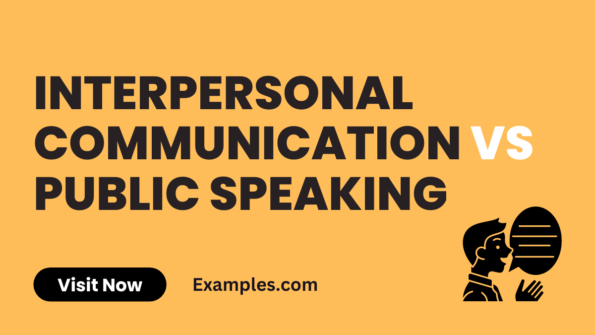 Interpersonal Communications vs Public Speaking