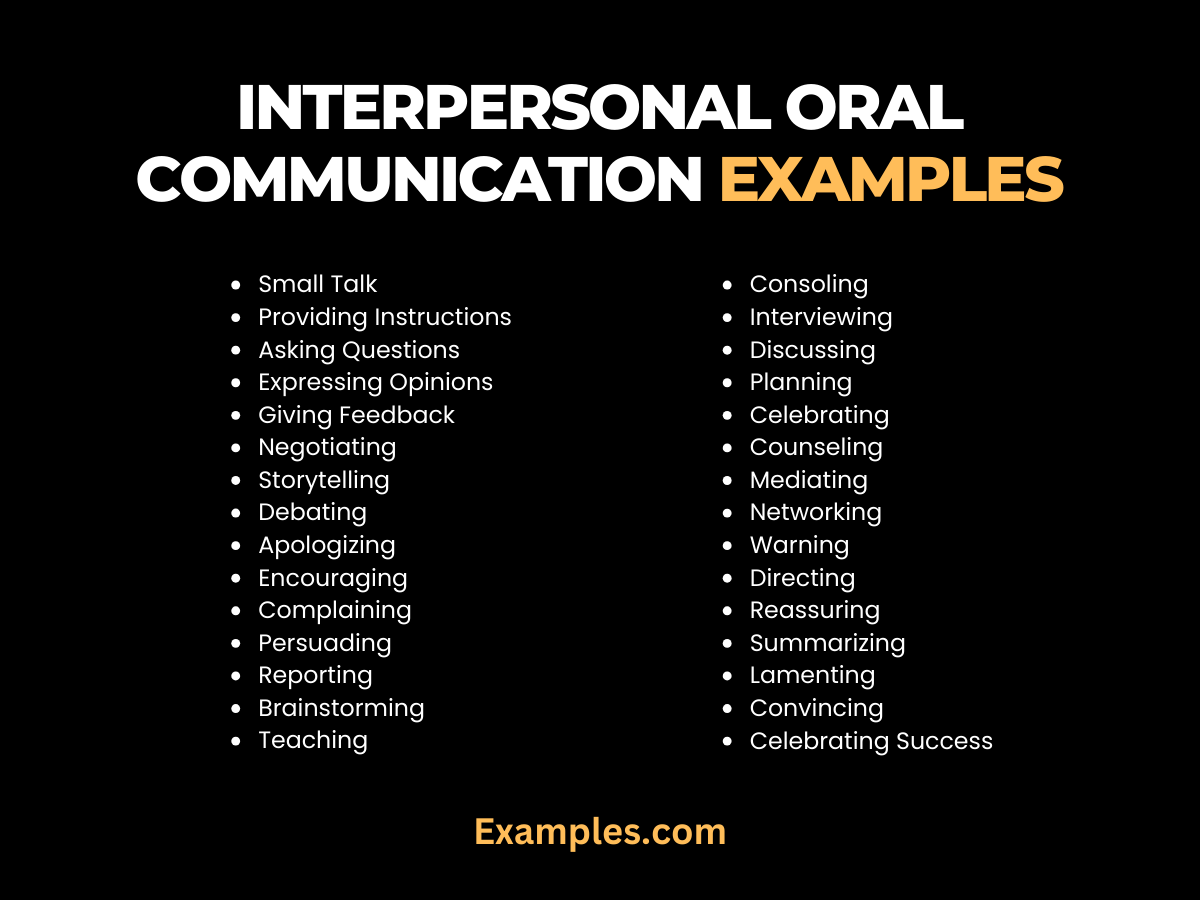 Interpersonal Oral Communication 29+ Examples, How to Improve