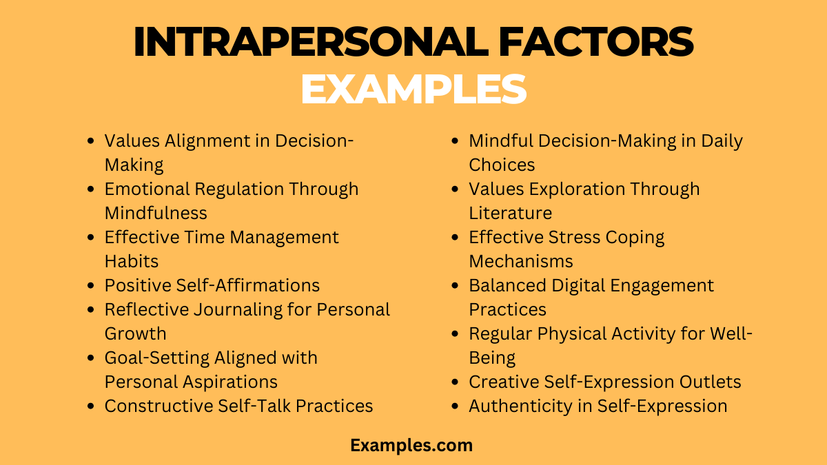intrapersonal factors examples