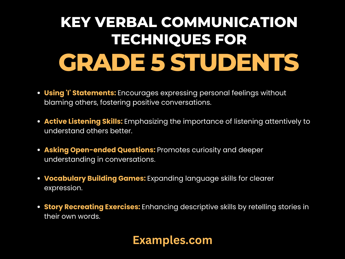 key verbal communication techniques for grade 5 students 1