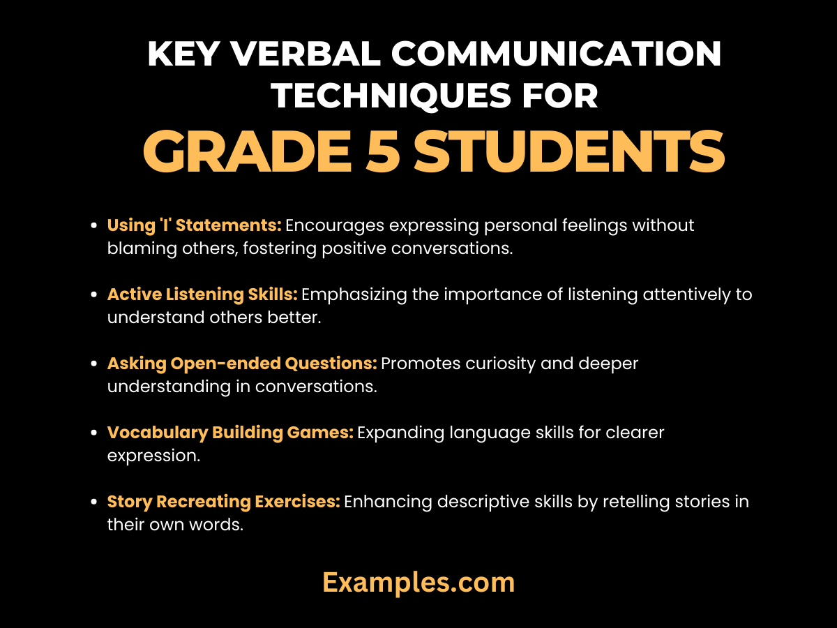 Communication Skills for Grade 5 29+ Examples