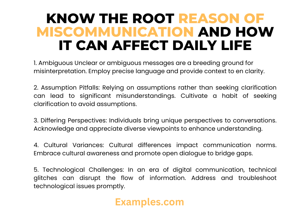 know the root reason of miscommunication and how it can affect daily life