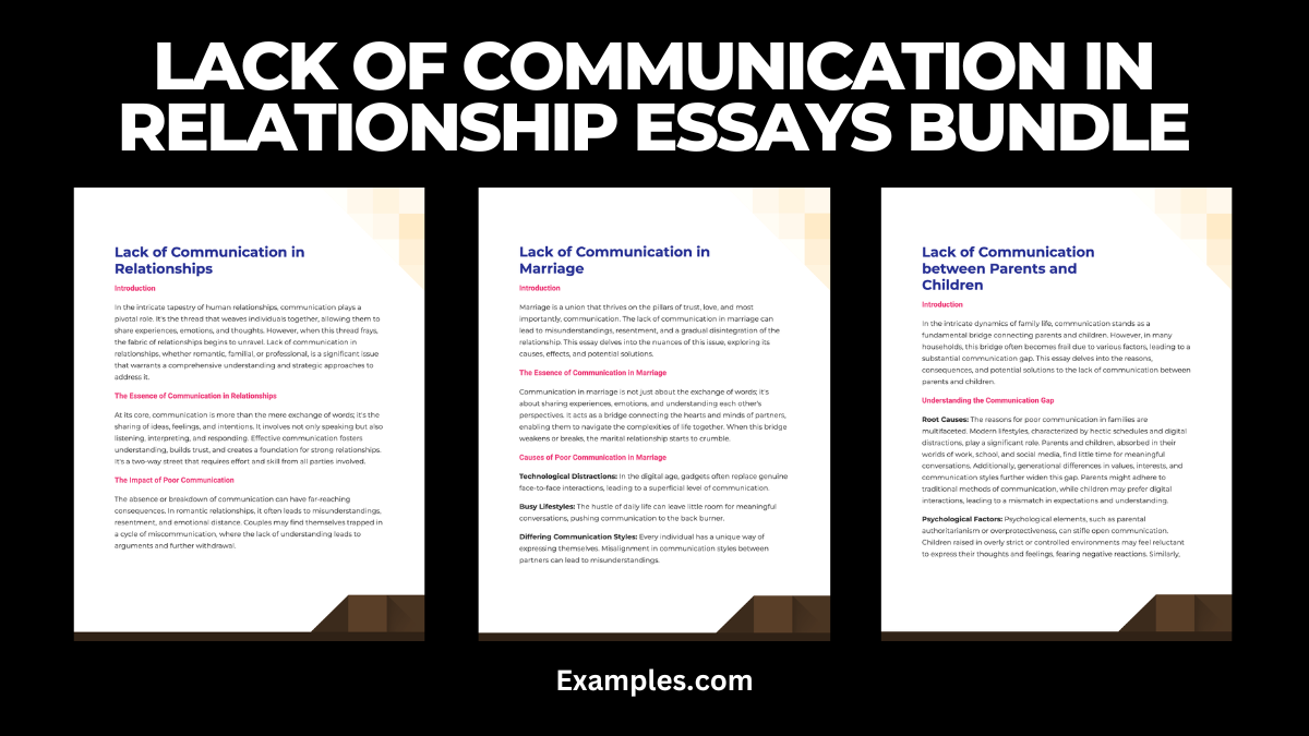 lack of communication in relationships essay examples