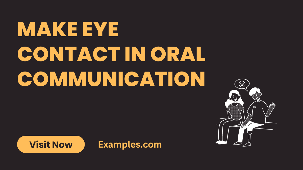 Make Eye Contact In Oral Communication