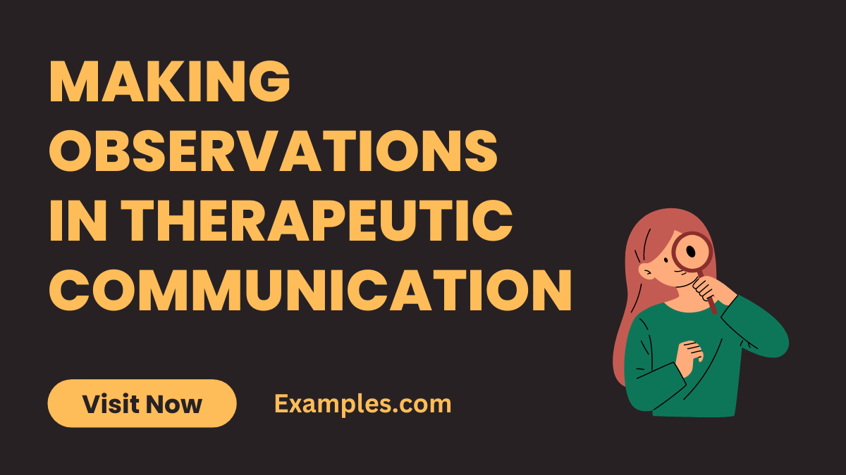 Making Observations in Therapeutic Communications