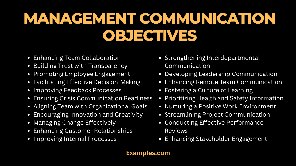 management communication objectives