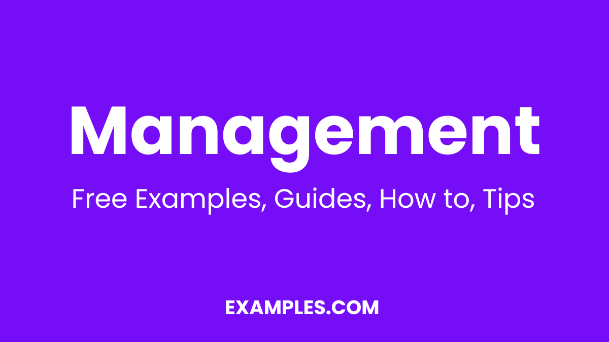 Management Examples