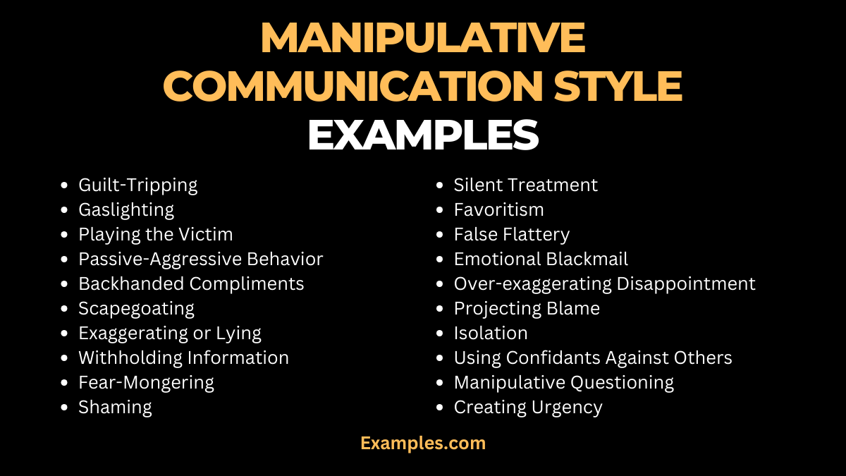 manipulative communication style examples